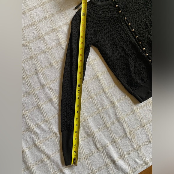 Zara womens crystal rhinestone button fitted sweater cardigan size small - Picture 4 of 9